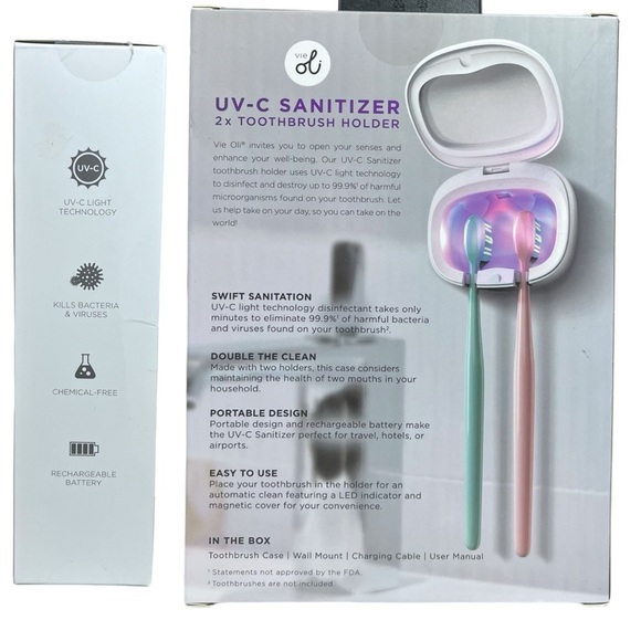 NWT Vie Oli UV-C Sanitizer Phone and Toothbrush Duo - Picture 5 of 7